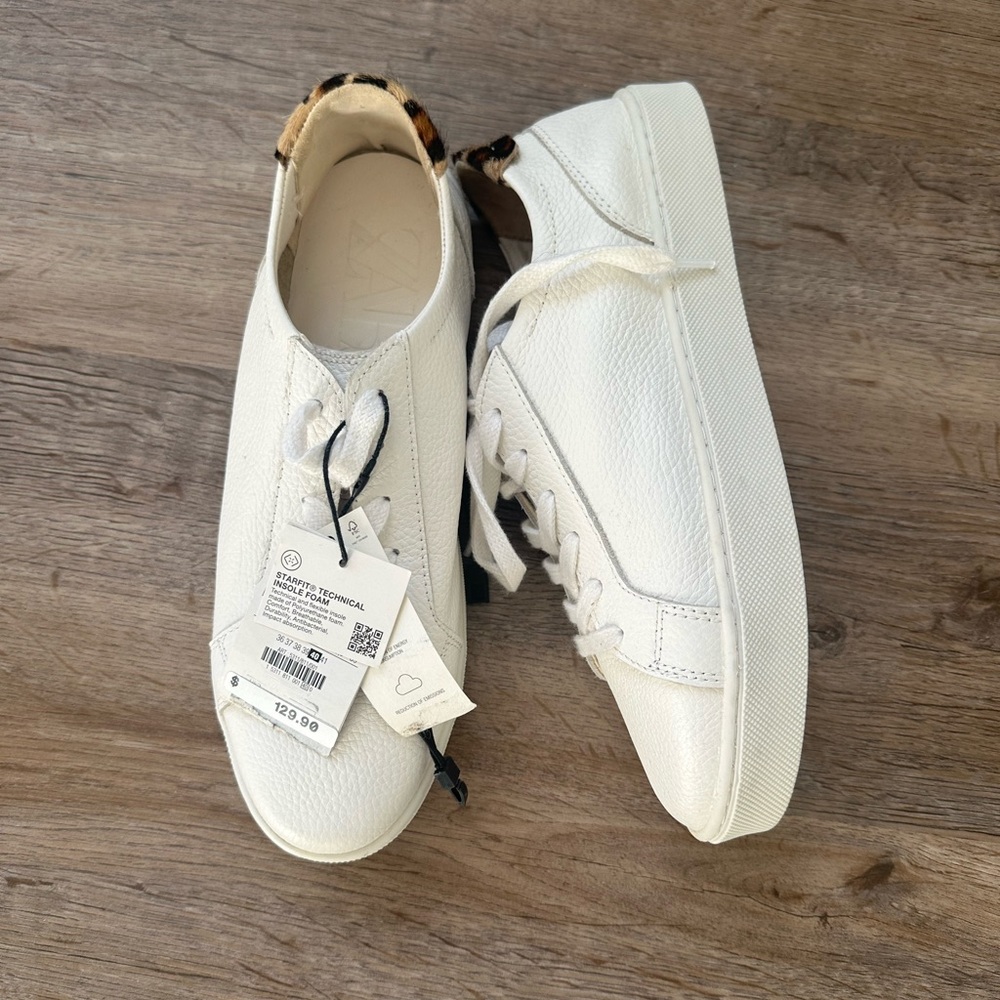 Zara White Leather Shoes